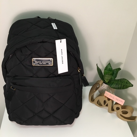 Marc Jacobs Handbags - Marc Jacobs Quilted Nylon Black Backpack